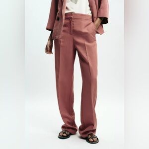 ZARA……. STRAIGHT-LEG TROUSERS WITH ELASTIC WAIST